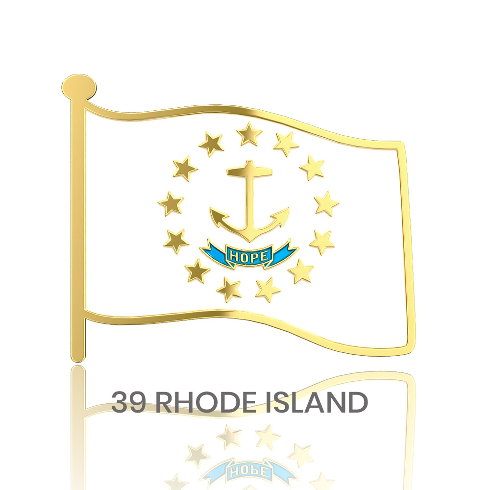 1" Stock Flag Pins 30