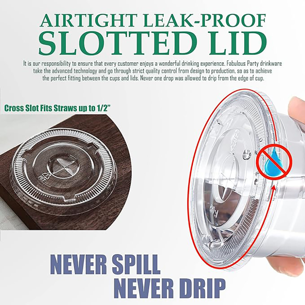 12oz Disposable Plastic Cup With Lid 2