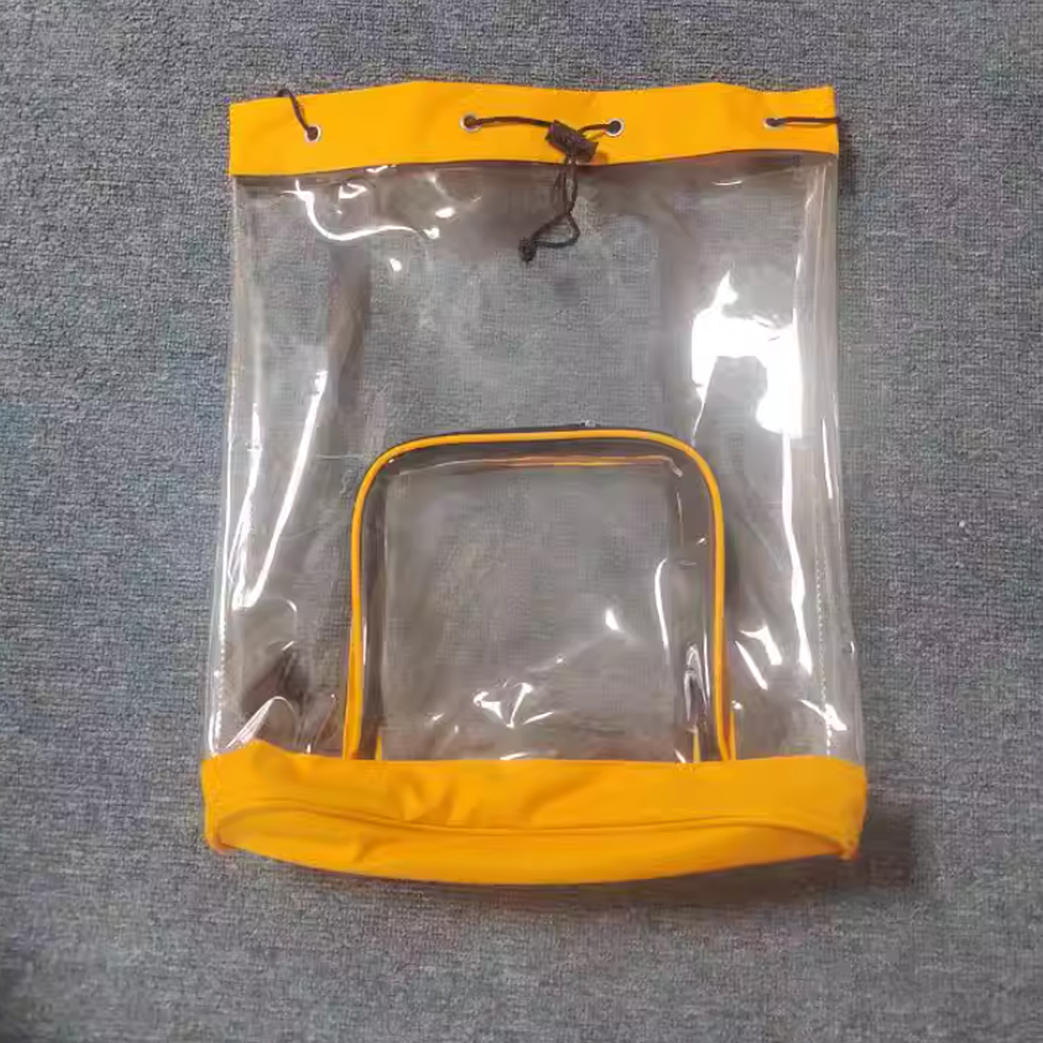 Water Proof PVC Transparent Clear Drawstring Backpack 1