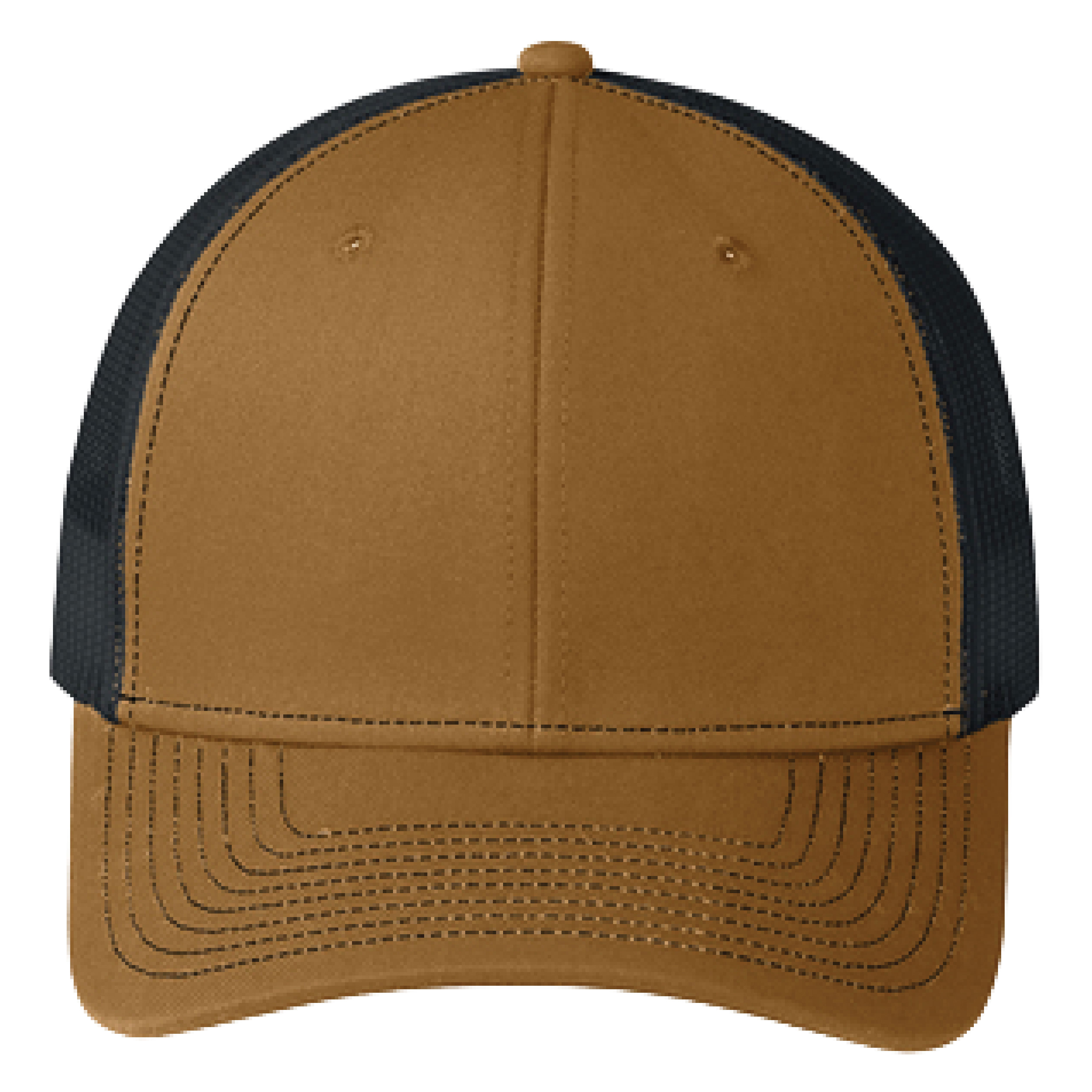 Port Authority C402 6-Panel Snapback Trucker Hat w/Leatherette Adhesive Patches or Embroidery 28
