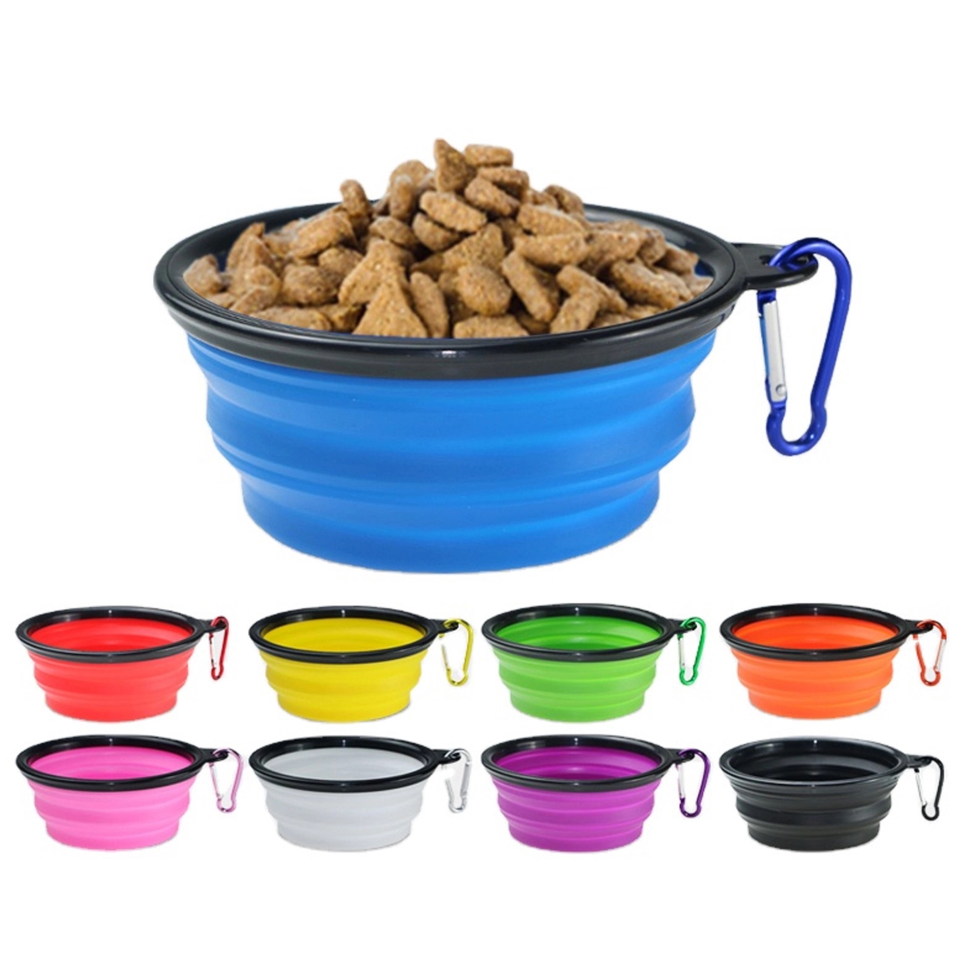 34 oz Collapsible Pet Bowl w/Carabiner