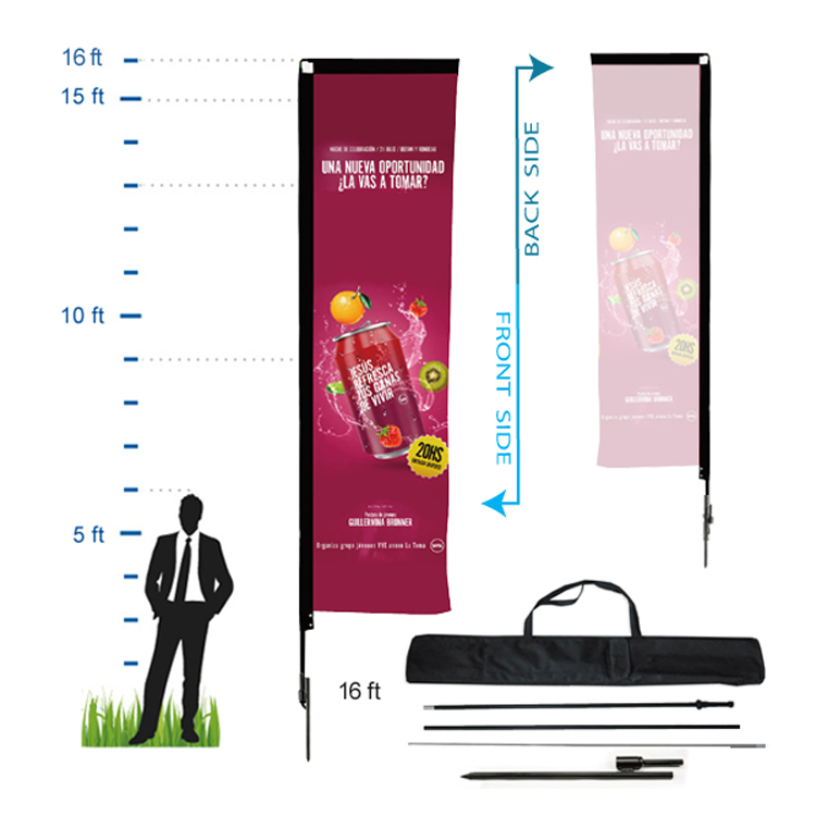 16.5 ft. Rectangle Advertising Flag Kit 5 (Single Sided) 2