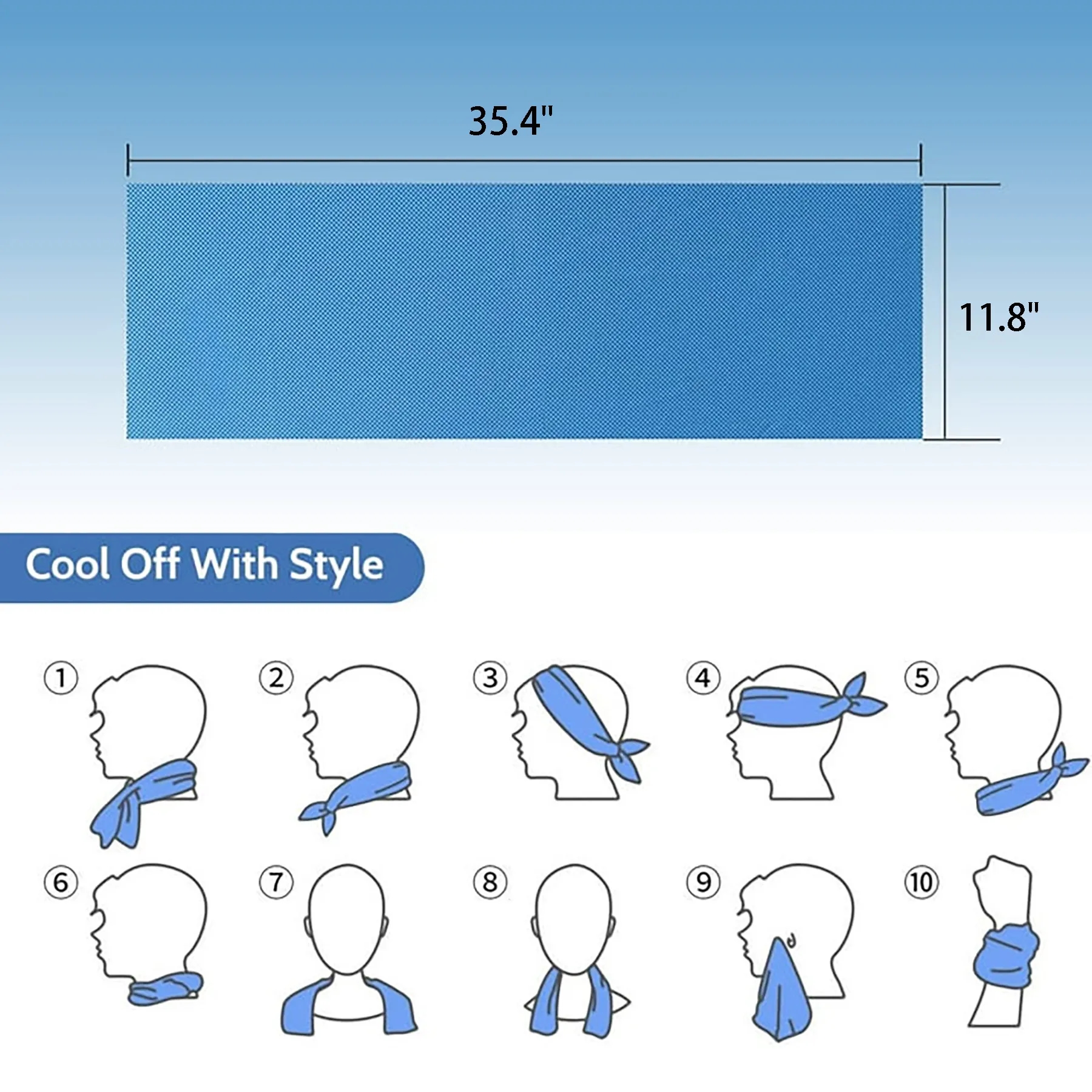 Soft Breathable Cooling Towel-12"x 36" 9