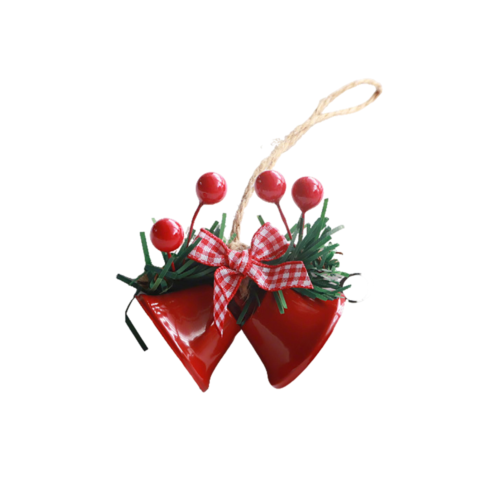 Iron Double Bell Holiday Decoration 2.8" Length X 2.8" Width X 1.6" Height 1