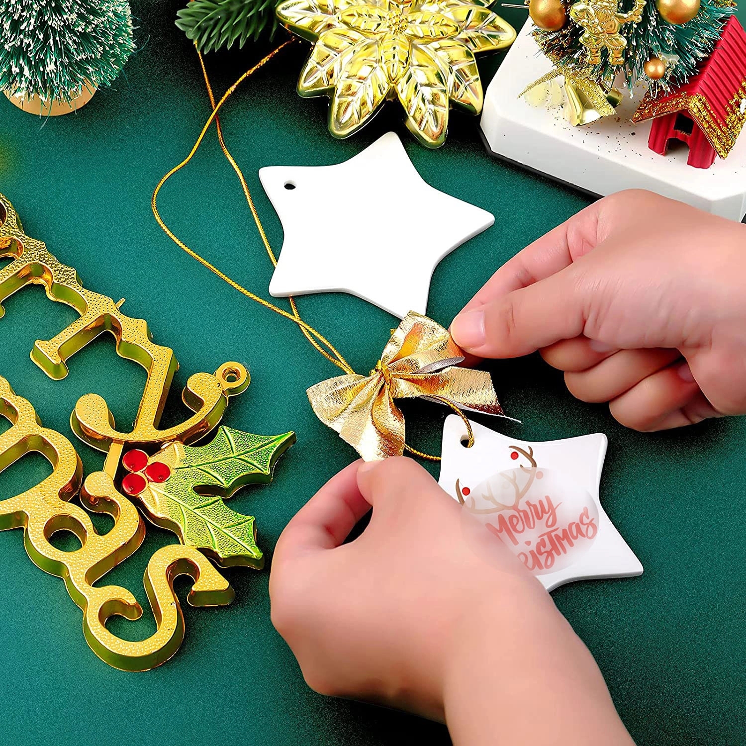 Custom Sublimation Ceramic Ornament 2