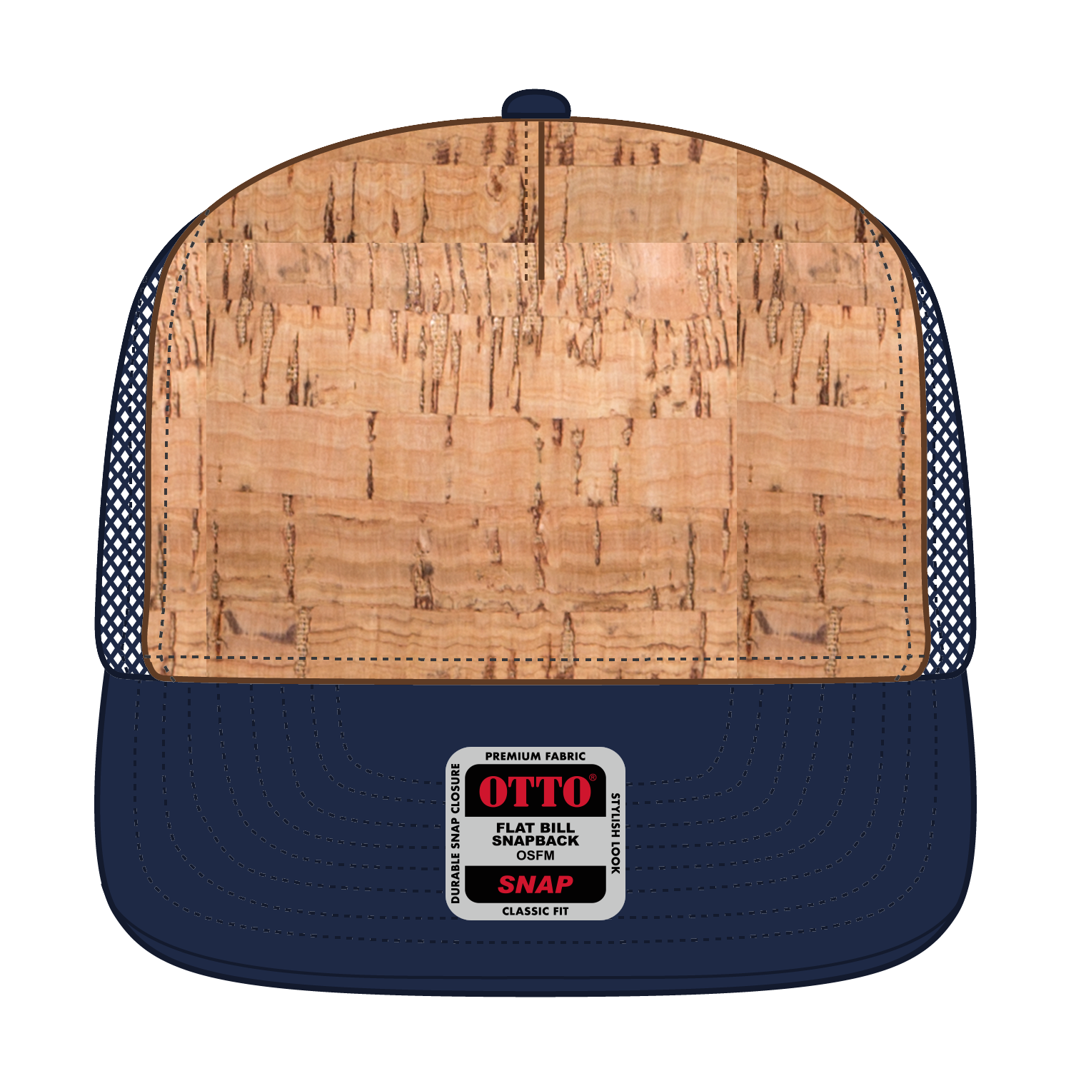 OTTO CAP® OTTO SNAP 5 Panel Pro Style Mesh Back Trucker Snapback Hat 17