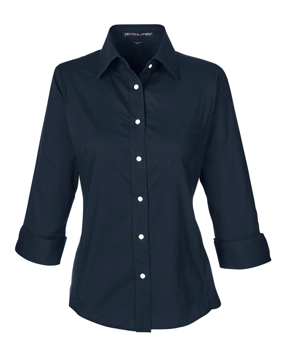 Women's Perfect Fit™ Three-Quarter Sleeve Stretch Poplin Dress Shirt - DP625W 8