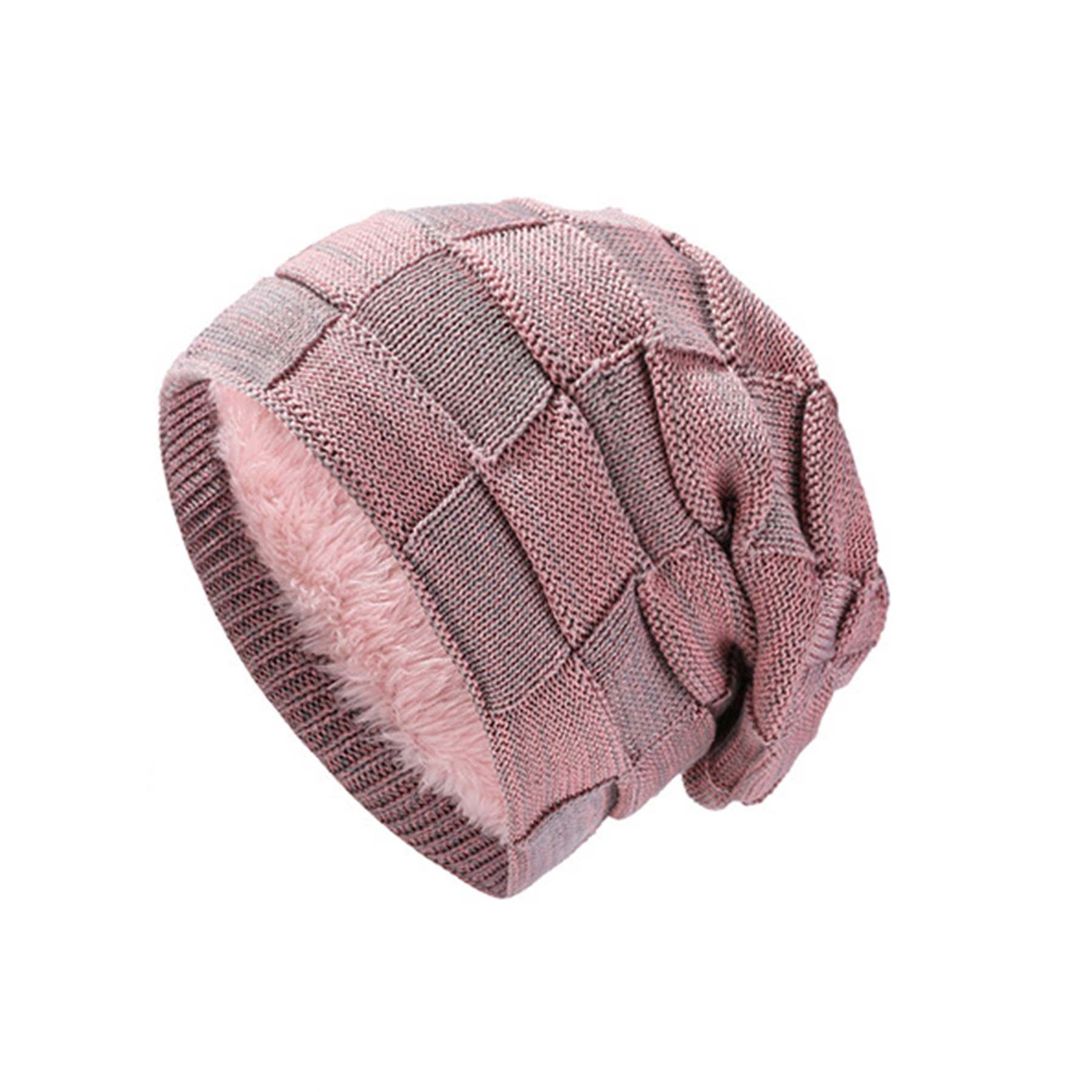 Men Lined Knit Warm Thick Binie Hat 17