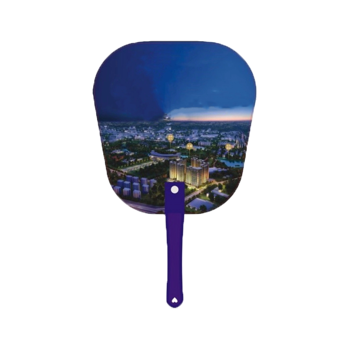 Long Rivet Plastic Advertising Hand Fan MOQ 100PCS 2
