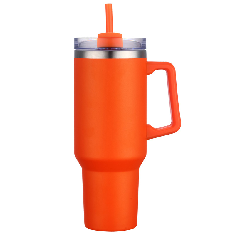 40oz. Travel Mug with Handle and Straw