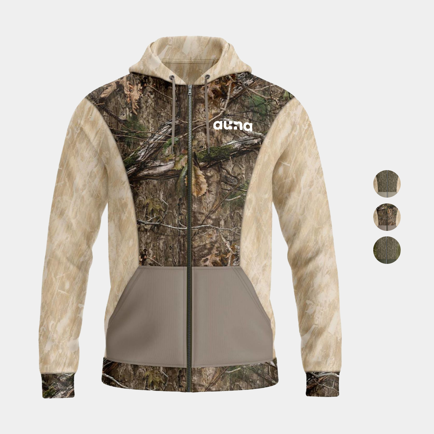 Mossy Oak® Men's 8.2 oz. Polar Fleece Zipper Hoodie W/ Pockets 4
