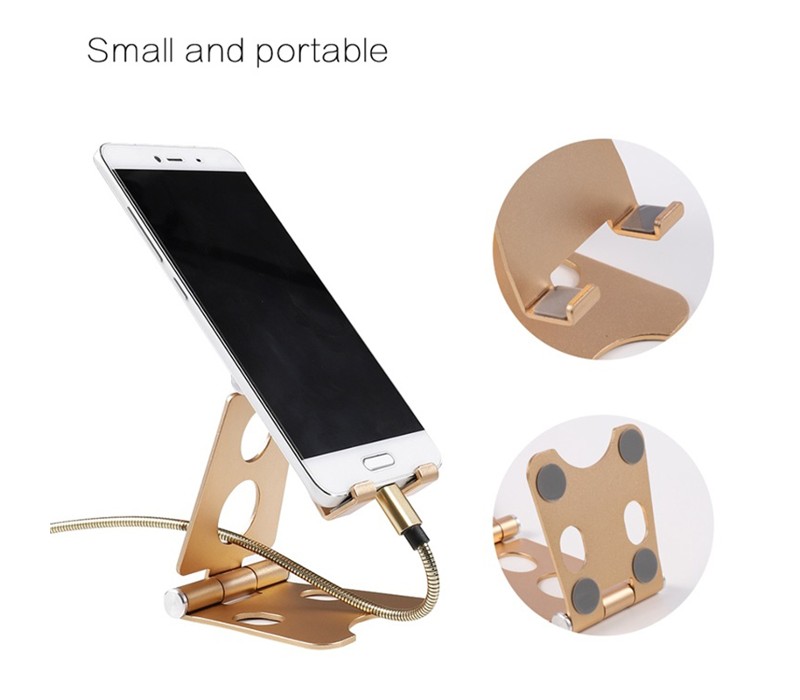 Three-Fold Aluminum Compact Phone Stand and Holder 2