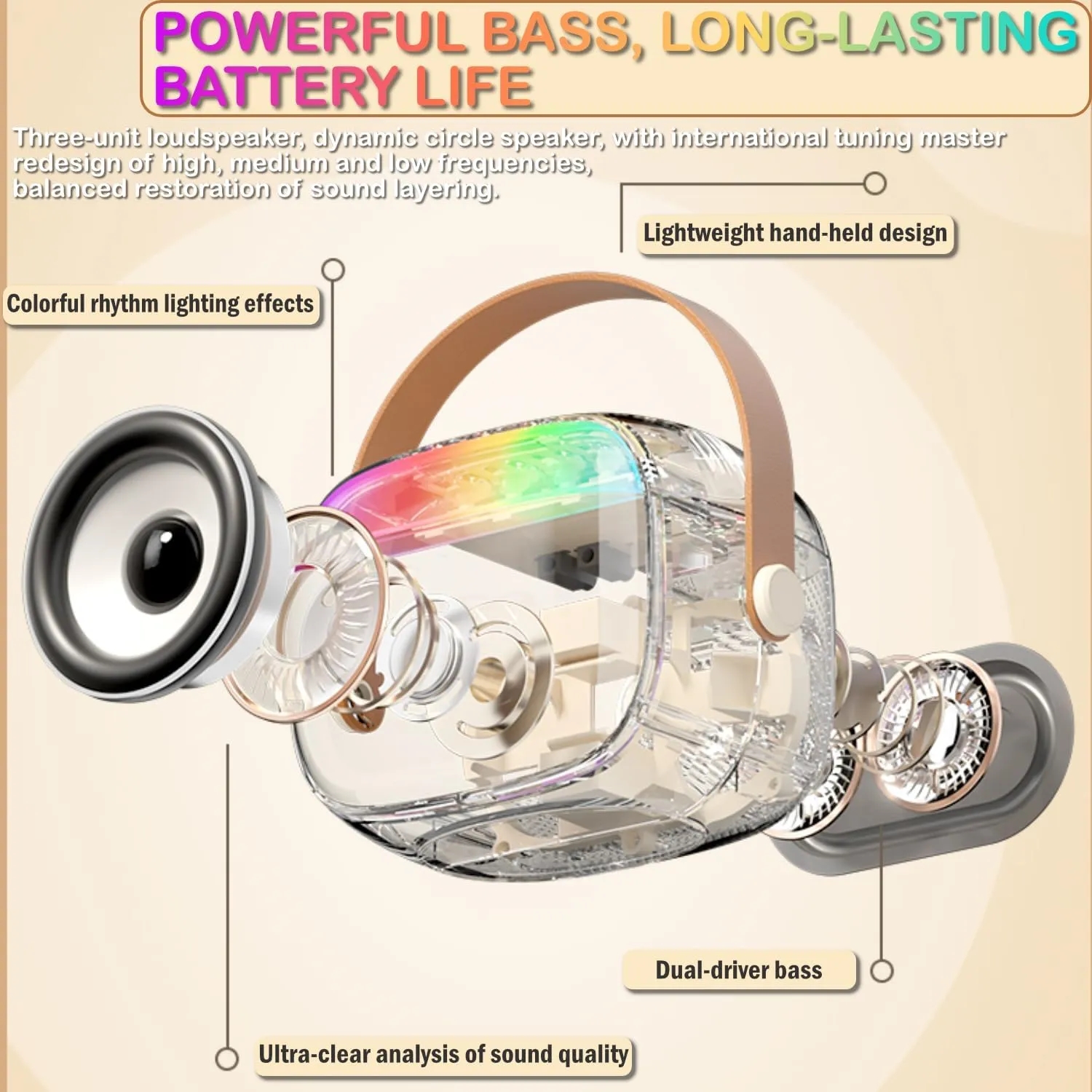 Portable Karaoke Bluetooth Speaker With Microphones 7