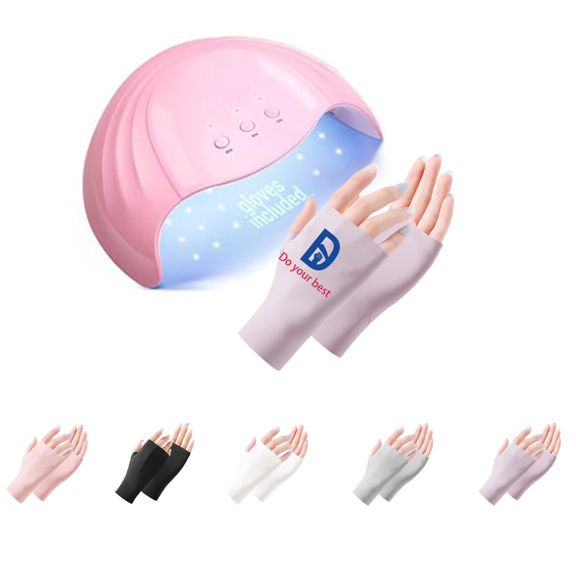 Fingerless Wrist Length Sun Protection Gloves MOQ 50 2