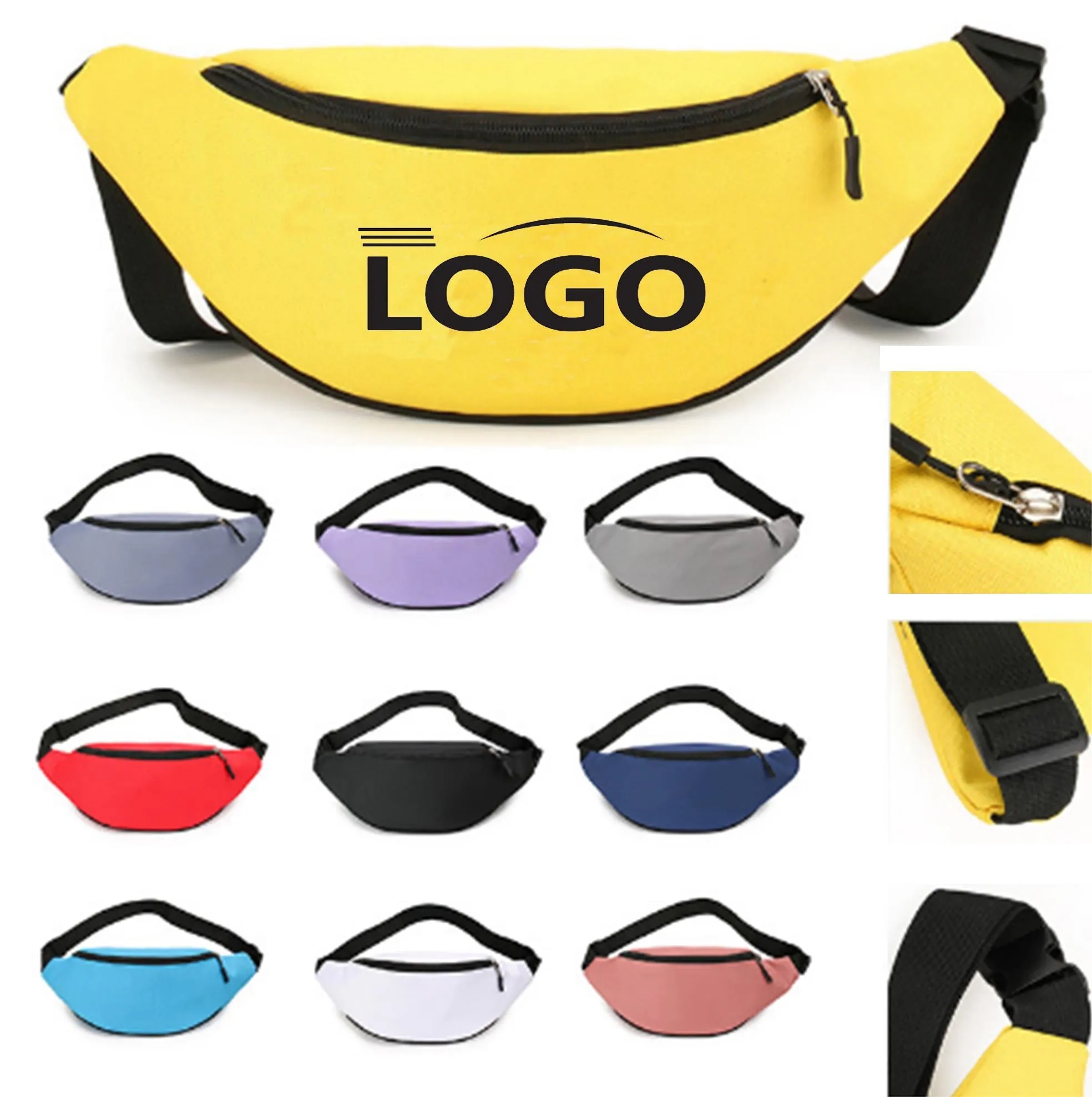 Outdoor Zipper Slung Canvas Bag 2