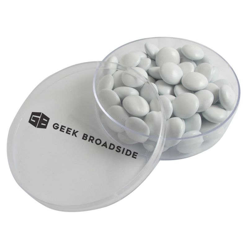 Small Round Acrylic with Chocolate Buttons 1