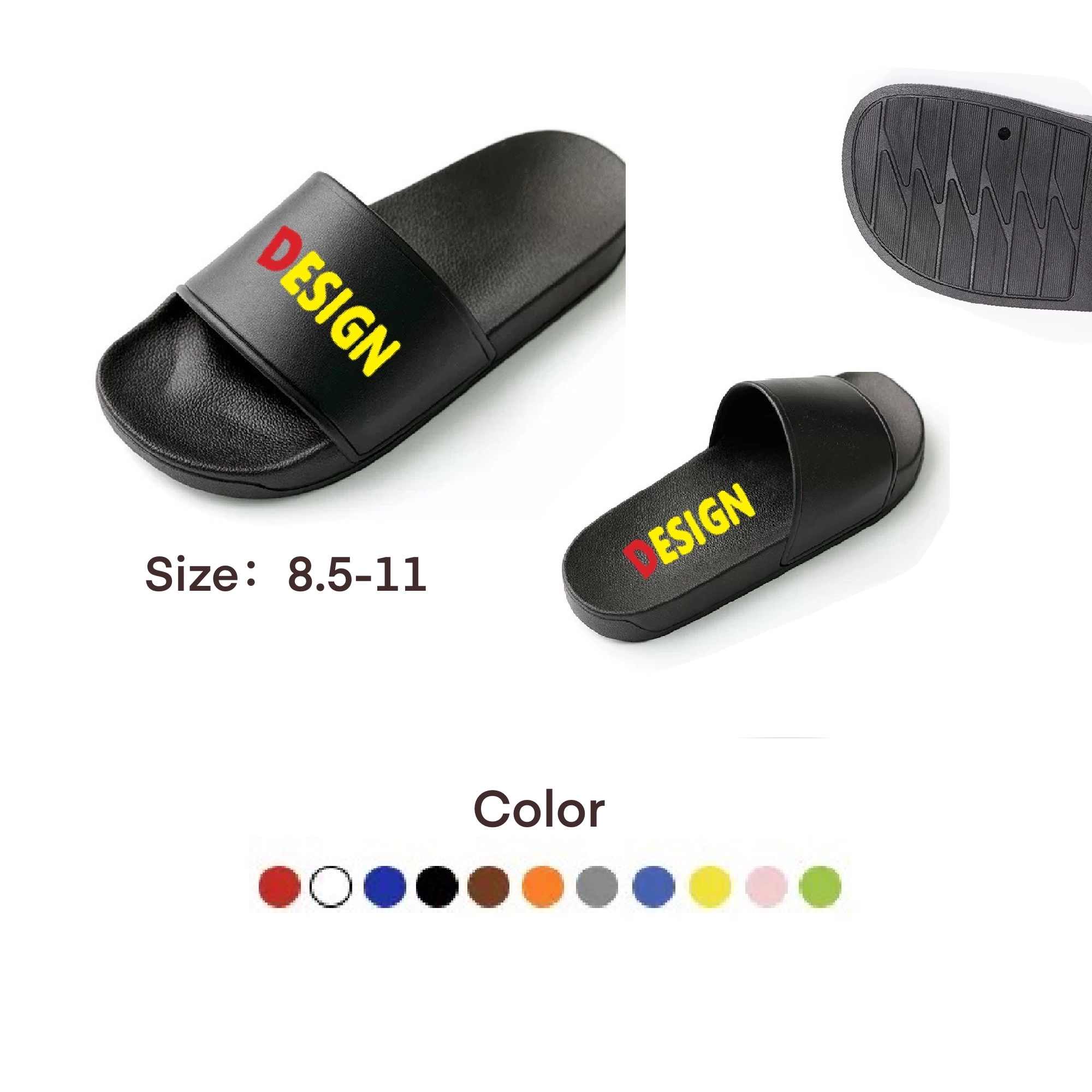 Adult Summer Colorful Slippers MOQ 50PCS