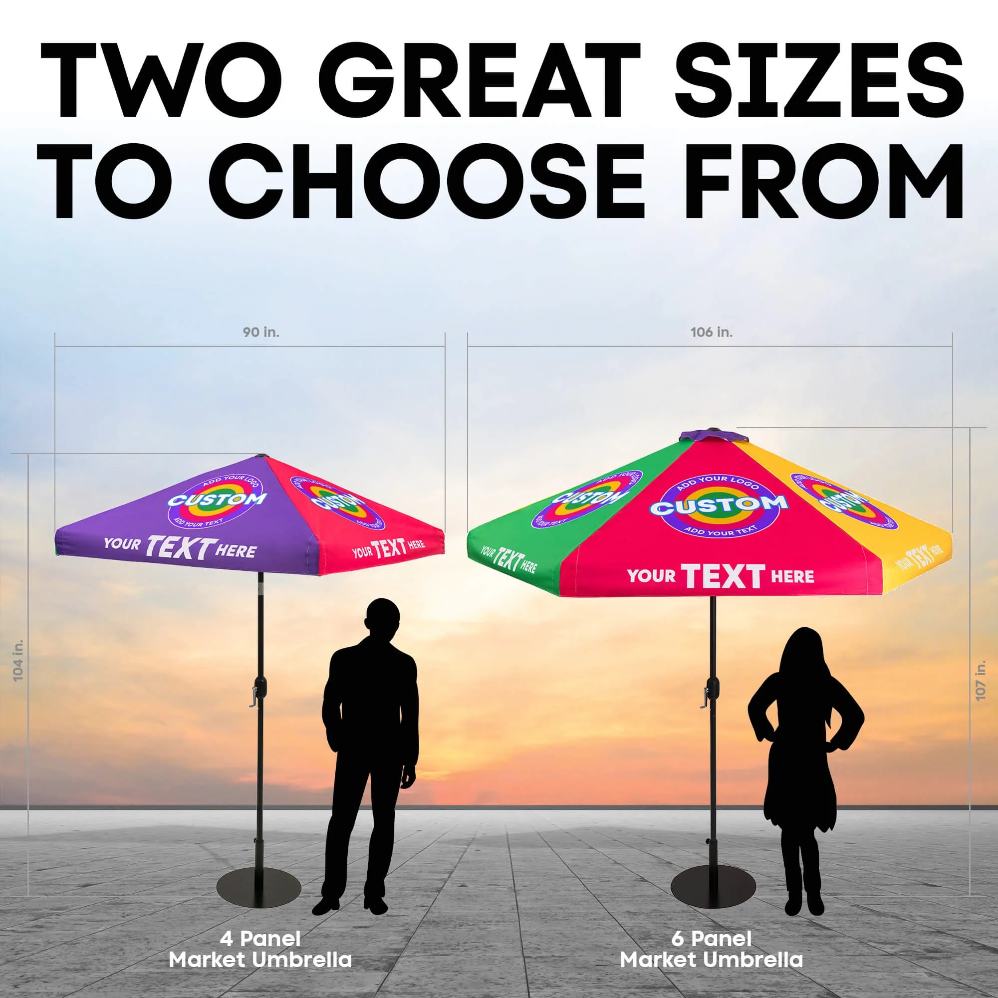 Custom Market Umbrella Small (4-Panel) 4