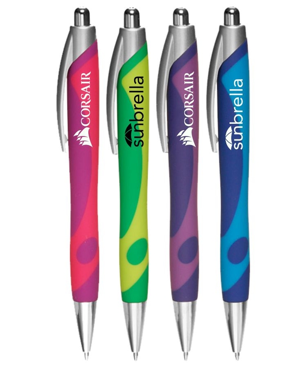 Union Printed "Nice" Colored Designed Clicker Pen 1