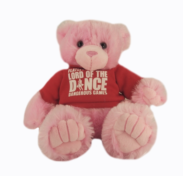 9" Pink Peter Bear with t-shirt and one color imprint 2