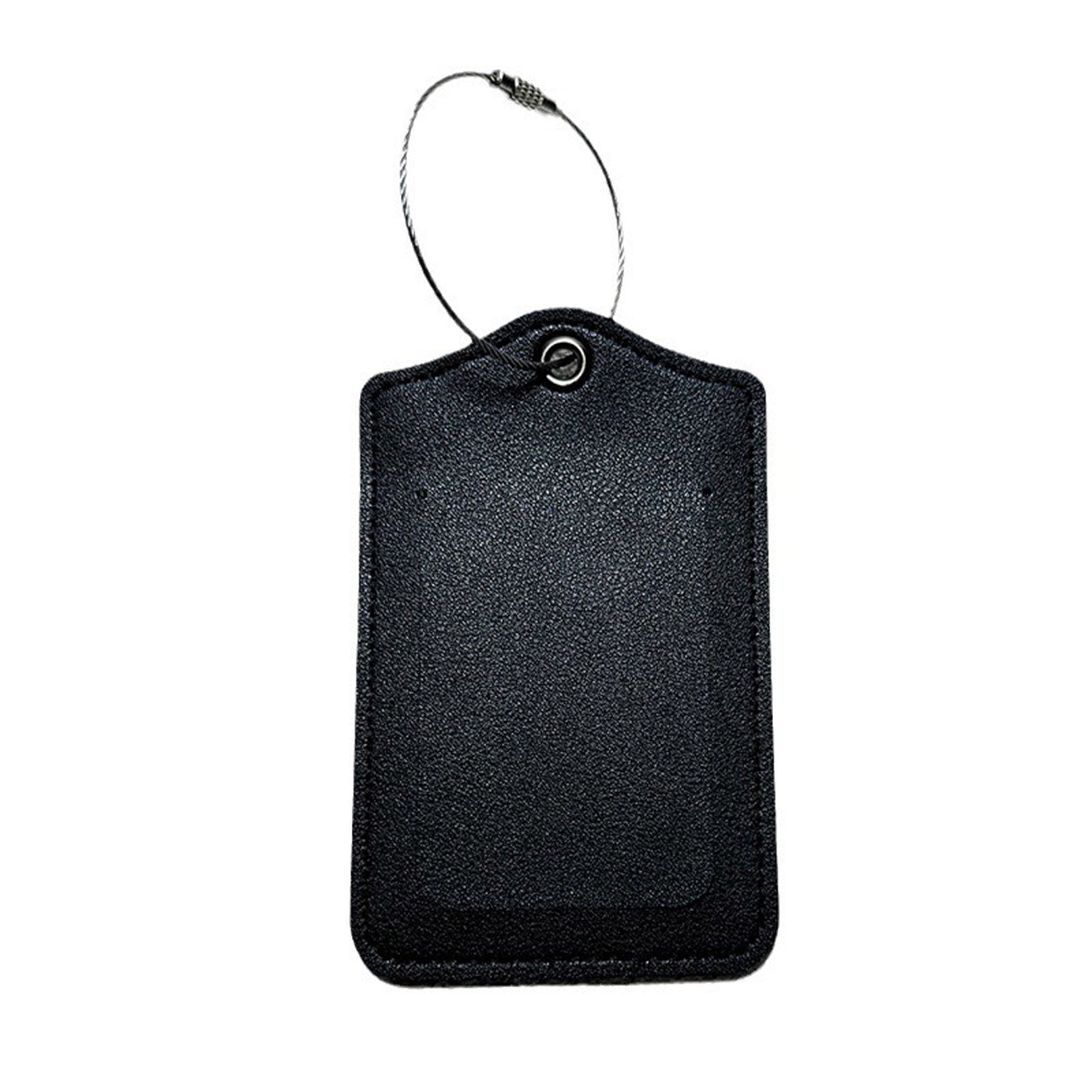 Premium PU Leather Luggage Tags with Stainless Steel Loop 7