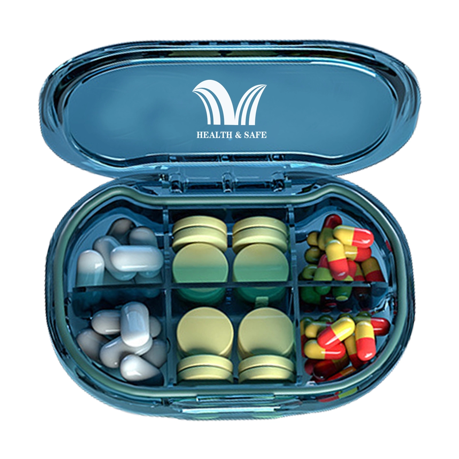 6 Compartment Mini Pill Case Organizer 3