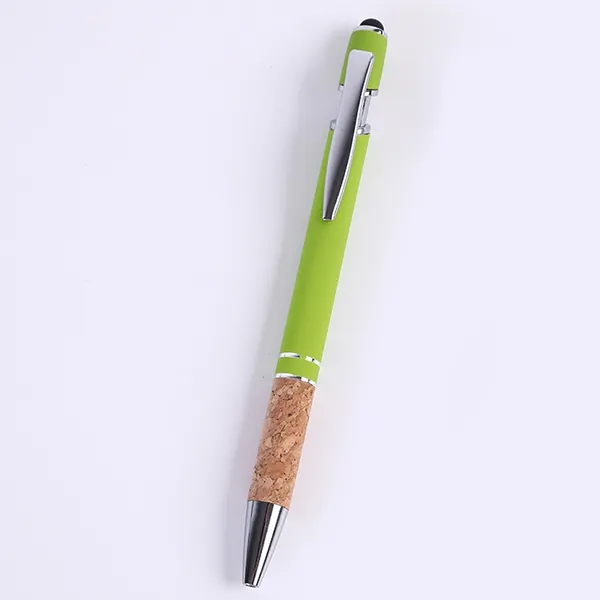 Metal Soft Touch Stylus Pen With Cork Grip 2