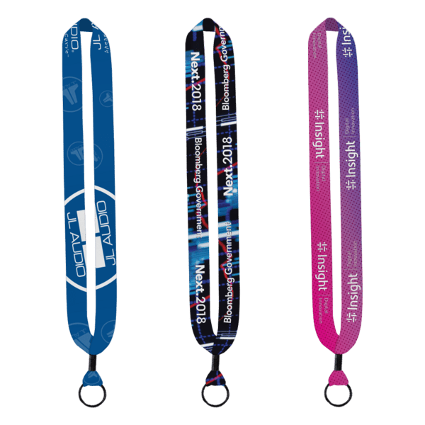 1" Dye-Sublimated Lanyard with Metal Crimp & Metal Split-Ring 12