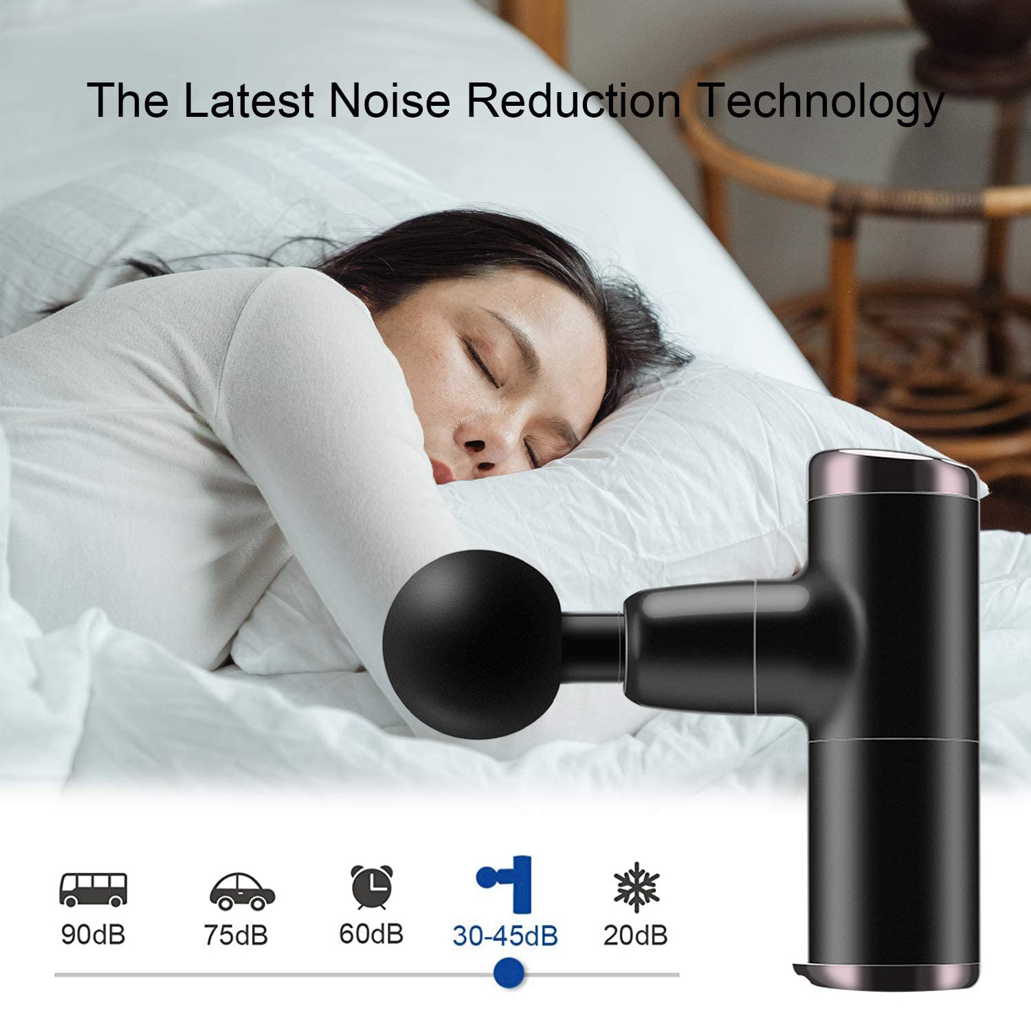 Verdure Deep Tissue Massage Gun – Handheld Portable Massager with 4 Speeds & 4 Heads 8