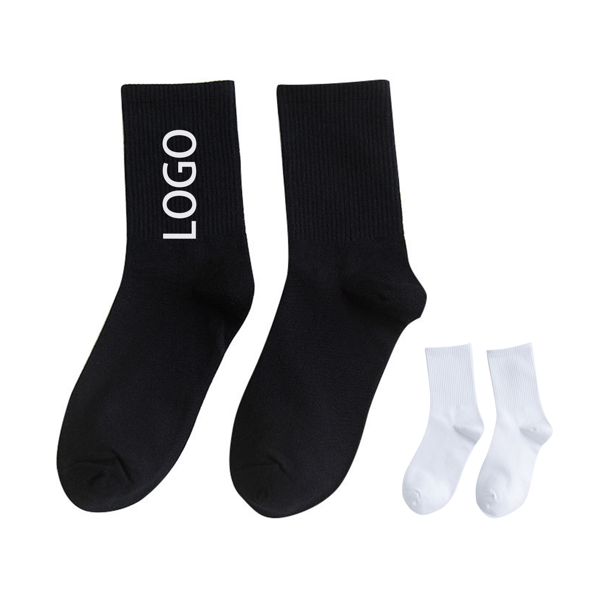 Mid - calf anti - odor and antibacterial cotton socks 3