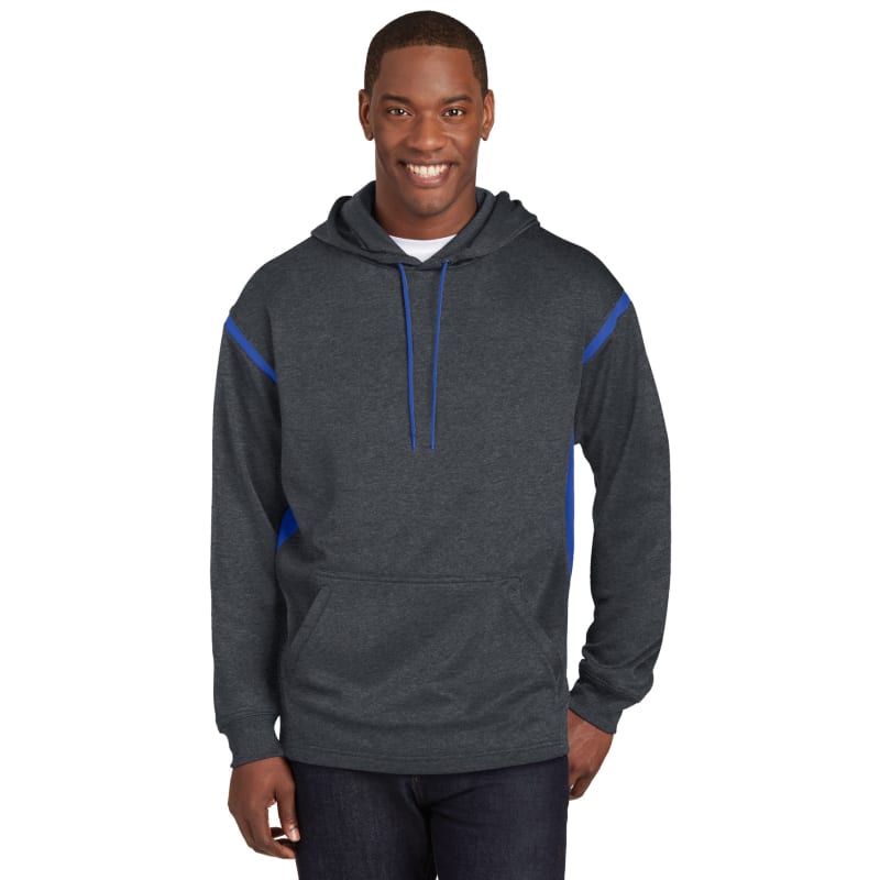 Sport-Tek Tech Fleece Colorblock Hooded Sweatshirt. 24