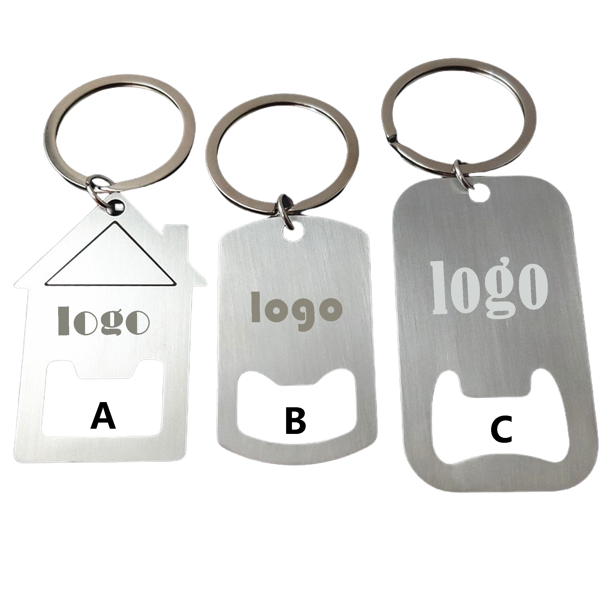 House Shaped Metal Bottle Opener Keychain MOQ50 2