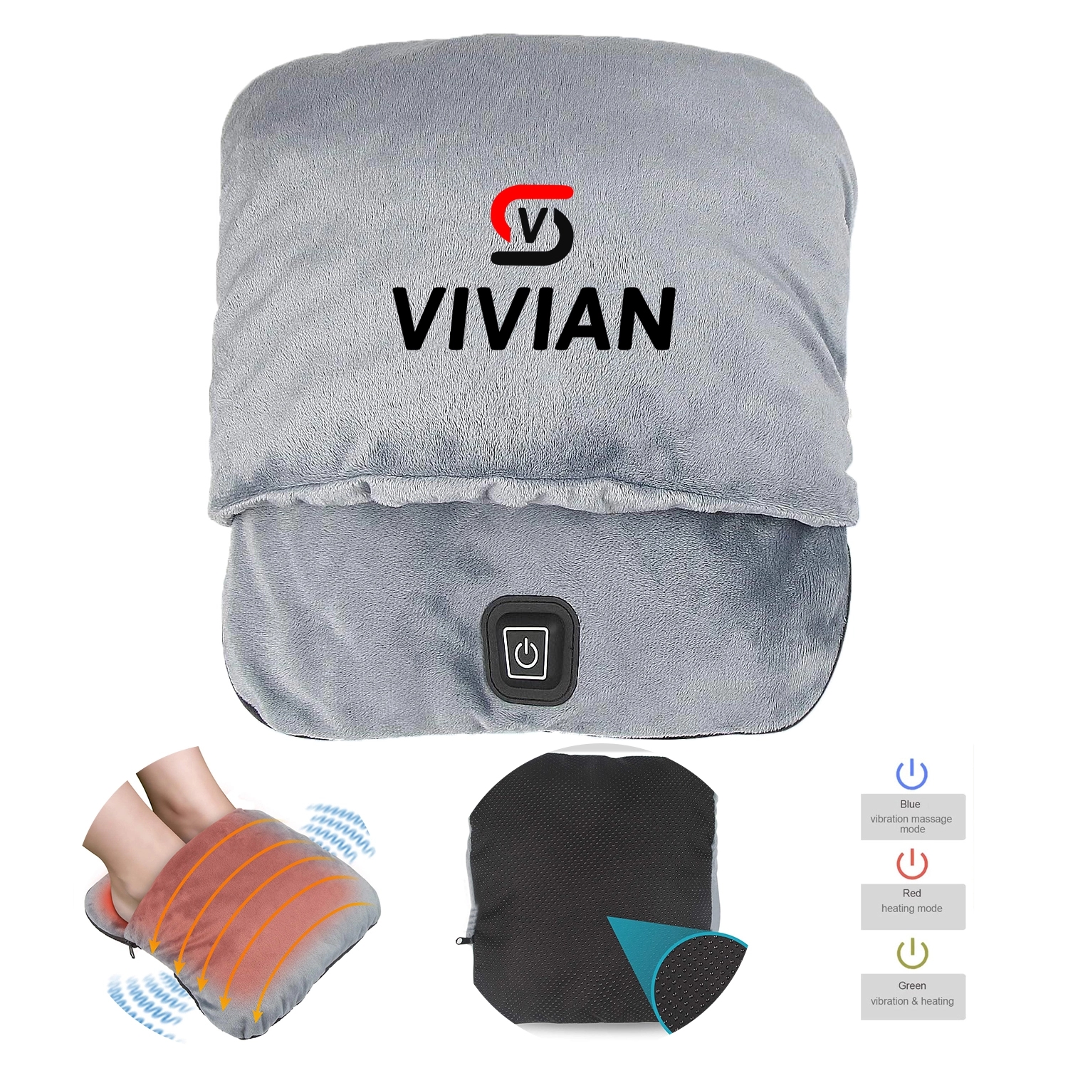 Electric Heated Foot Warmer With Heating Massage Function 2