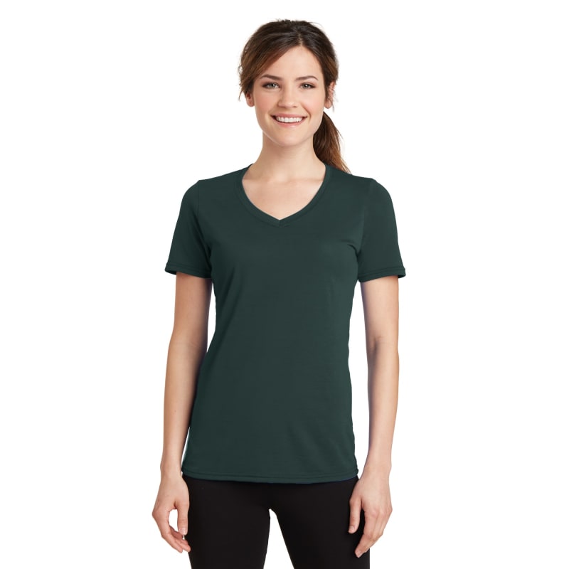 Port & Company Women's Performance Blend V-Neck Tee. 26