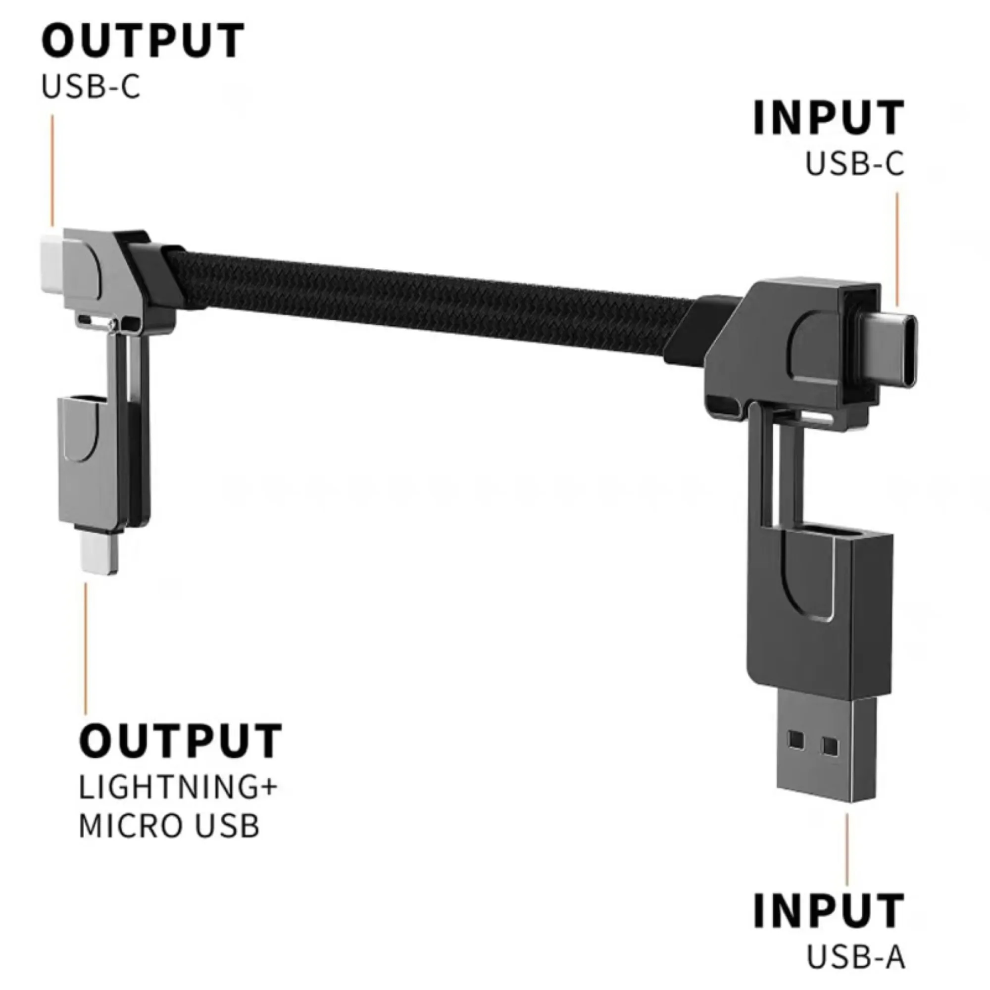 Six-in-one Portable Universal Fast Charging Data Cable 2