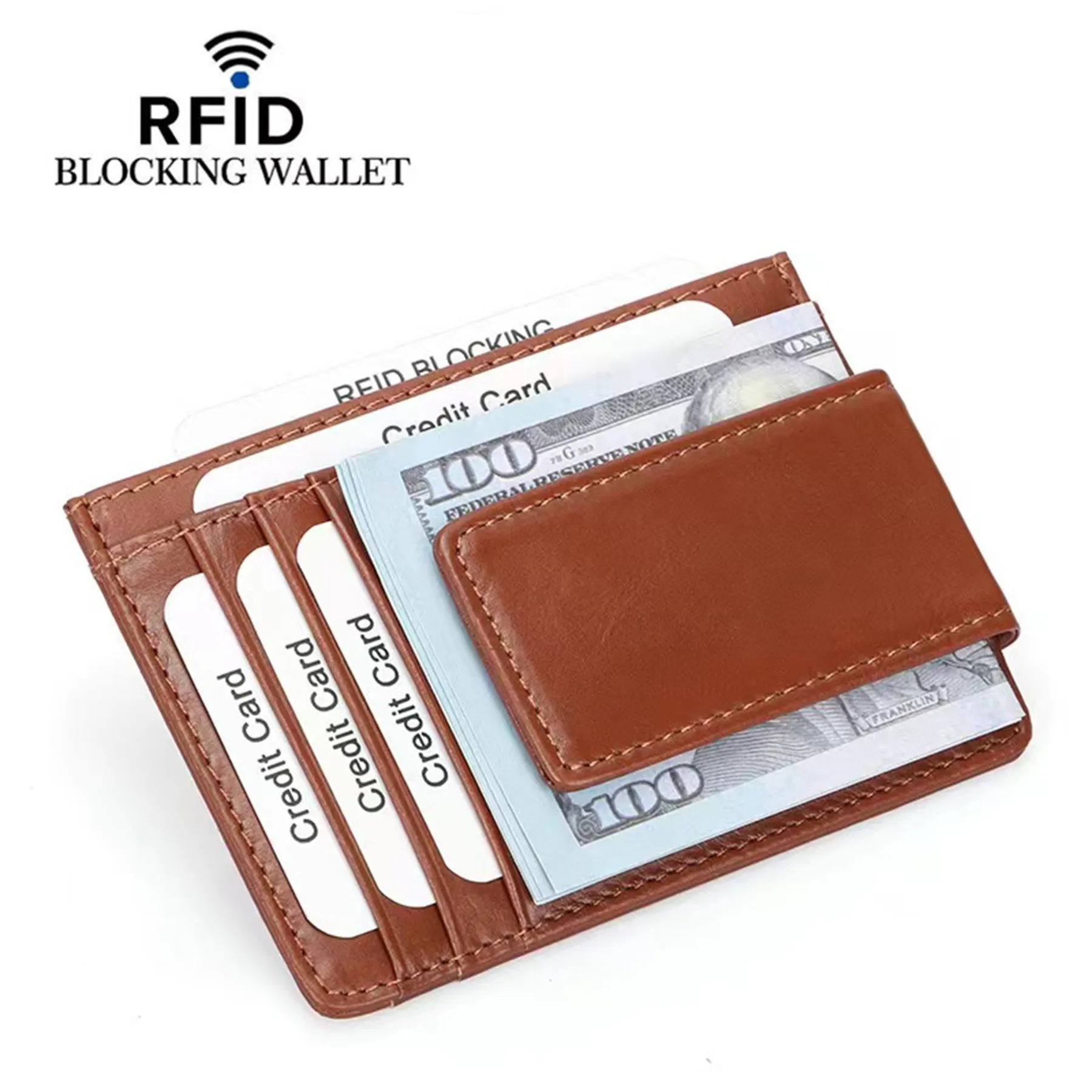 Money Clip Leather Wallet 1