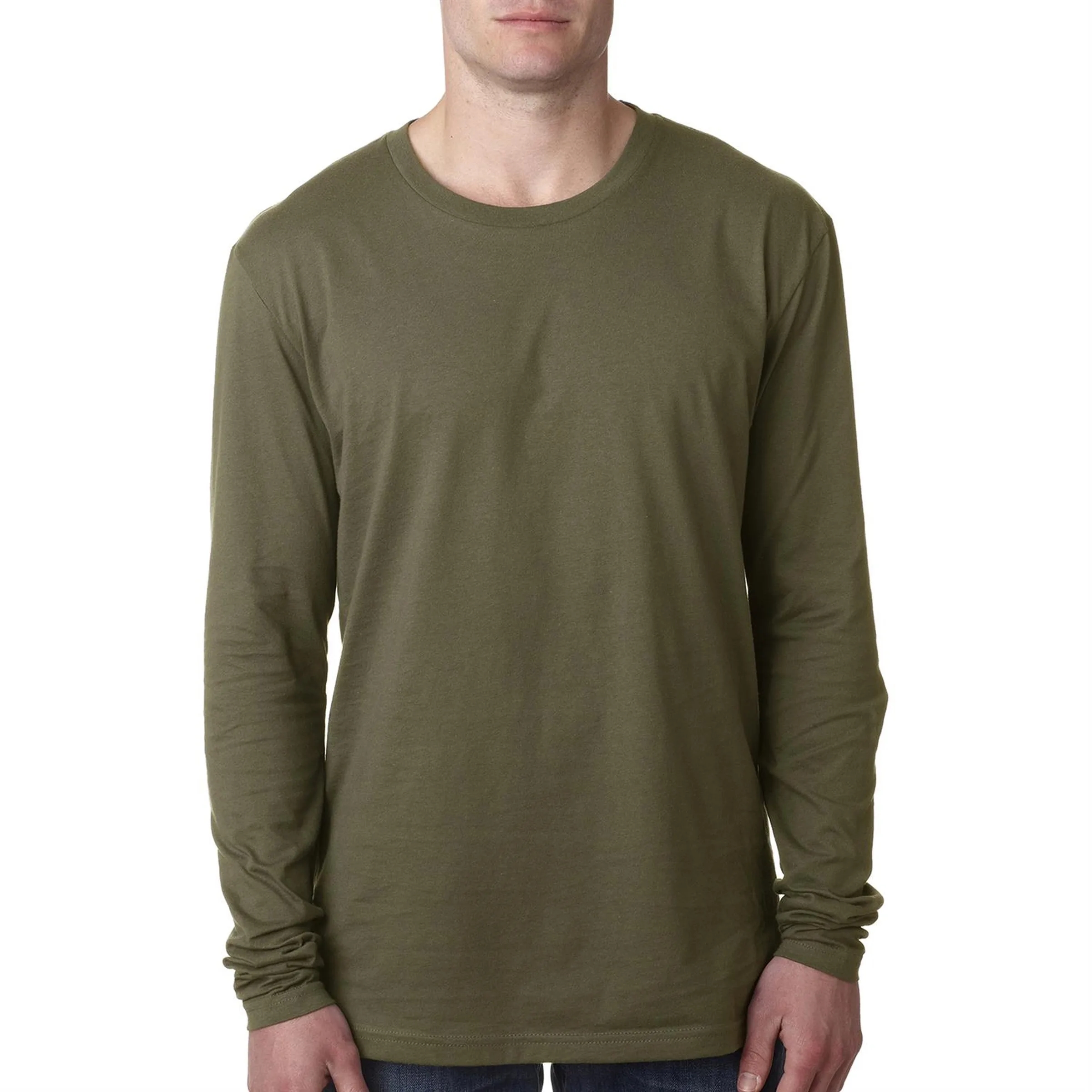 Next Level Men's Cotton Long-Sleeve Crew 8