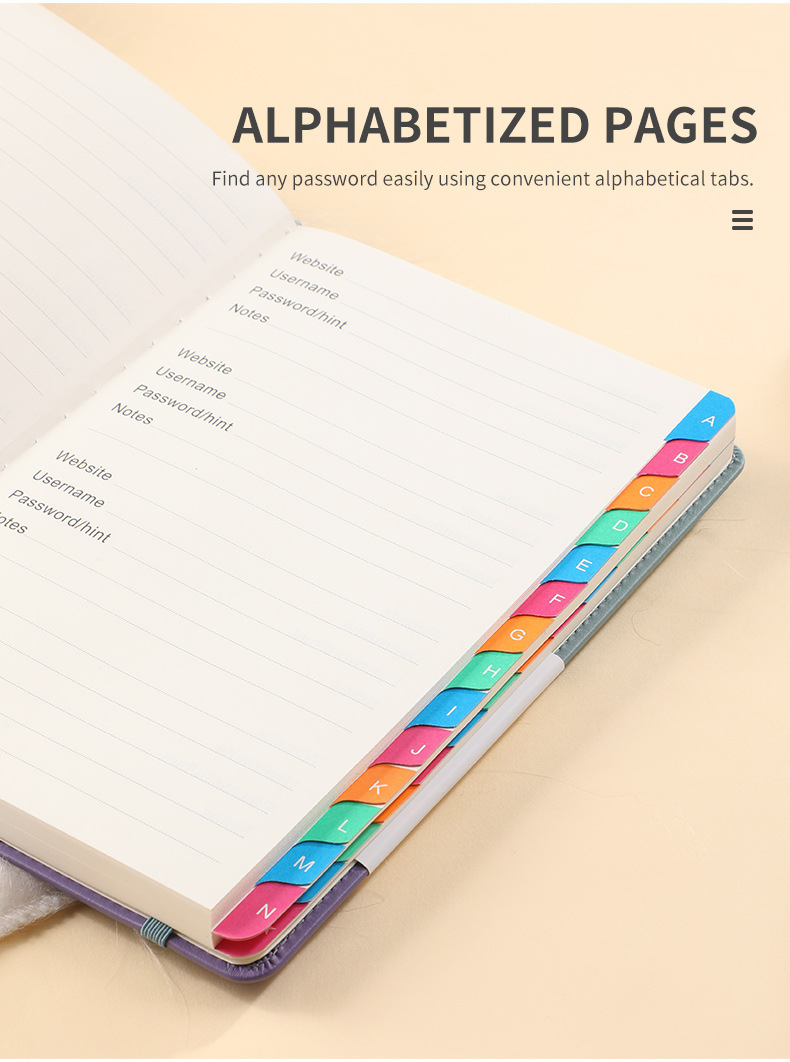 Address and Password Keeper Book with Alphabetical Tabs 4