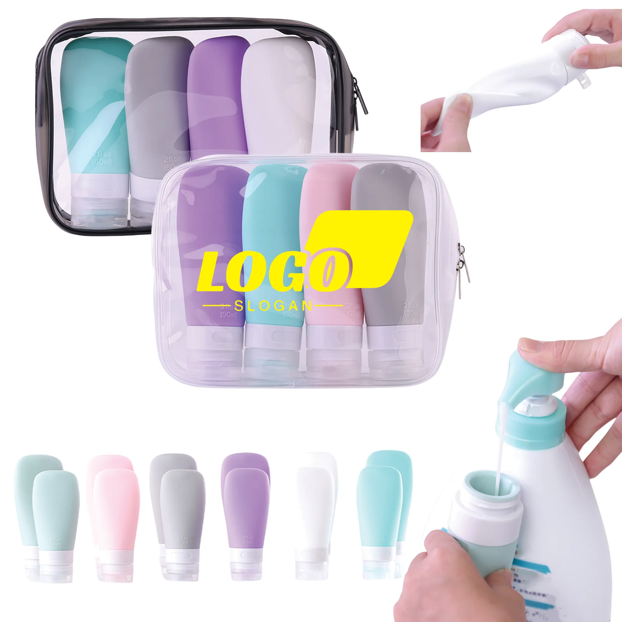 Travel Silicone Bottle Set 2