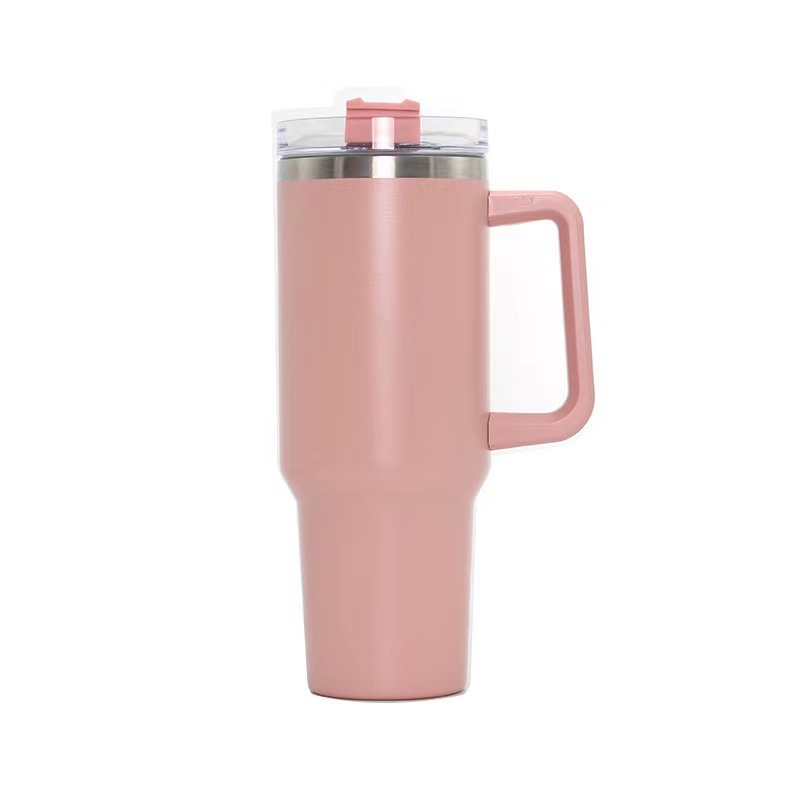 30 oz Vacuum Tumbler W/ Handle & Straw 18