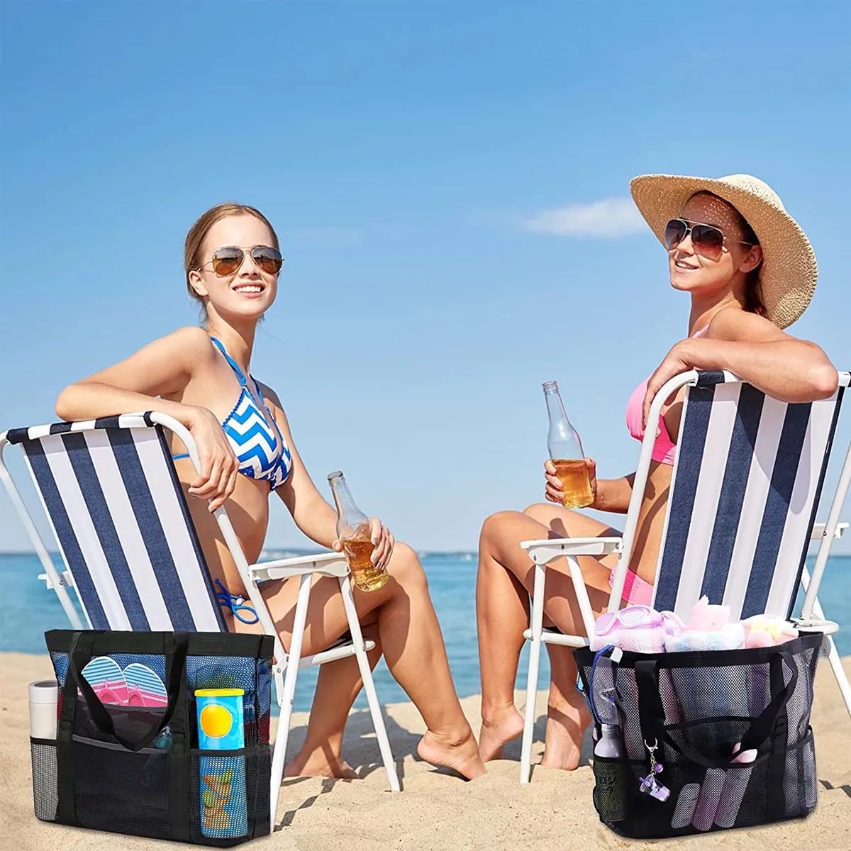 Large Tote Mesh Beach Bag 3