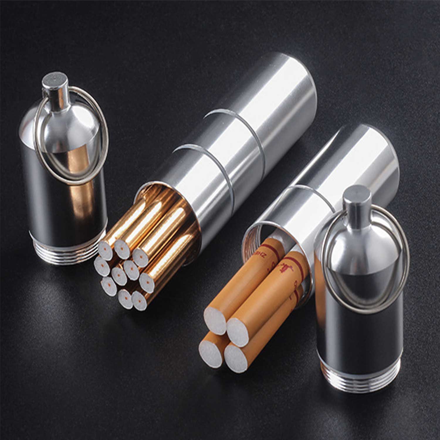 Aluminum Alloy Waterproof Cigarette Case 10 Slim ones 6