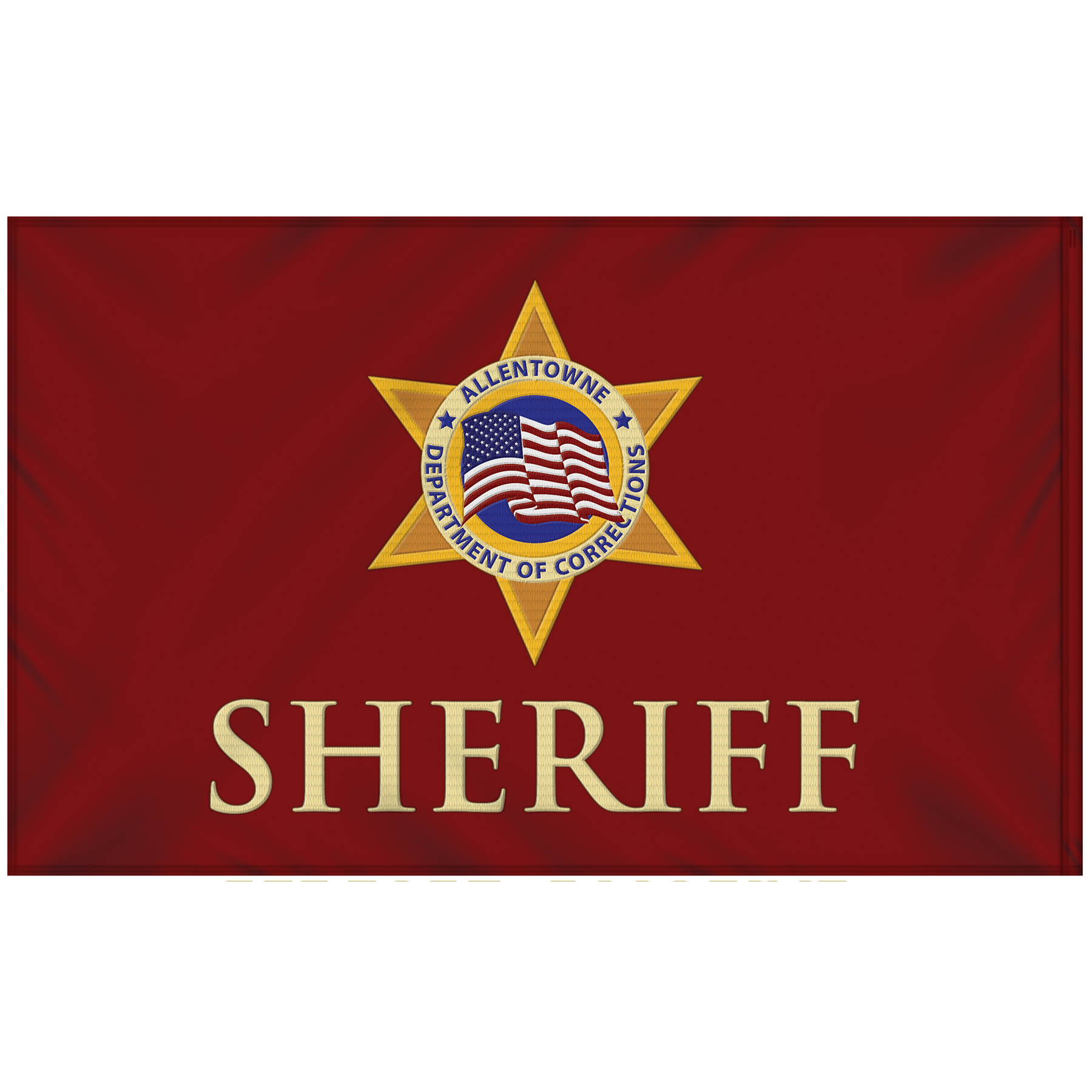 5' x 8' Double Sided Embroidered Flag with Pole Sleeve 12