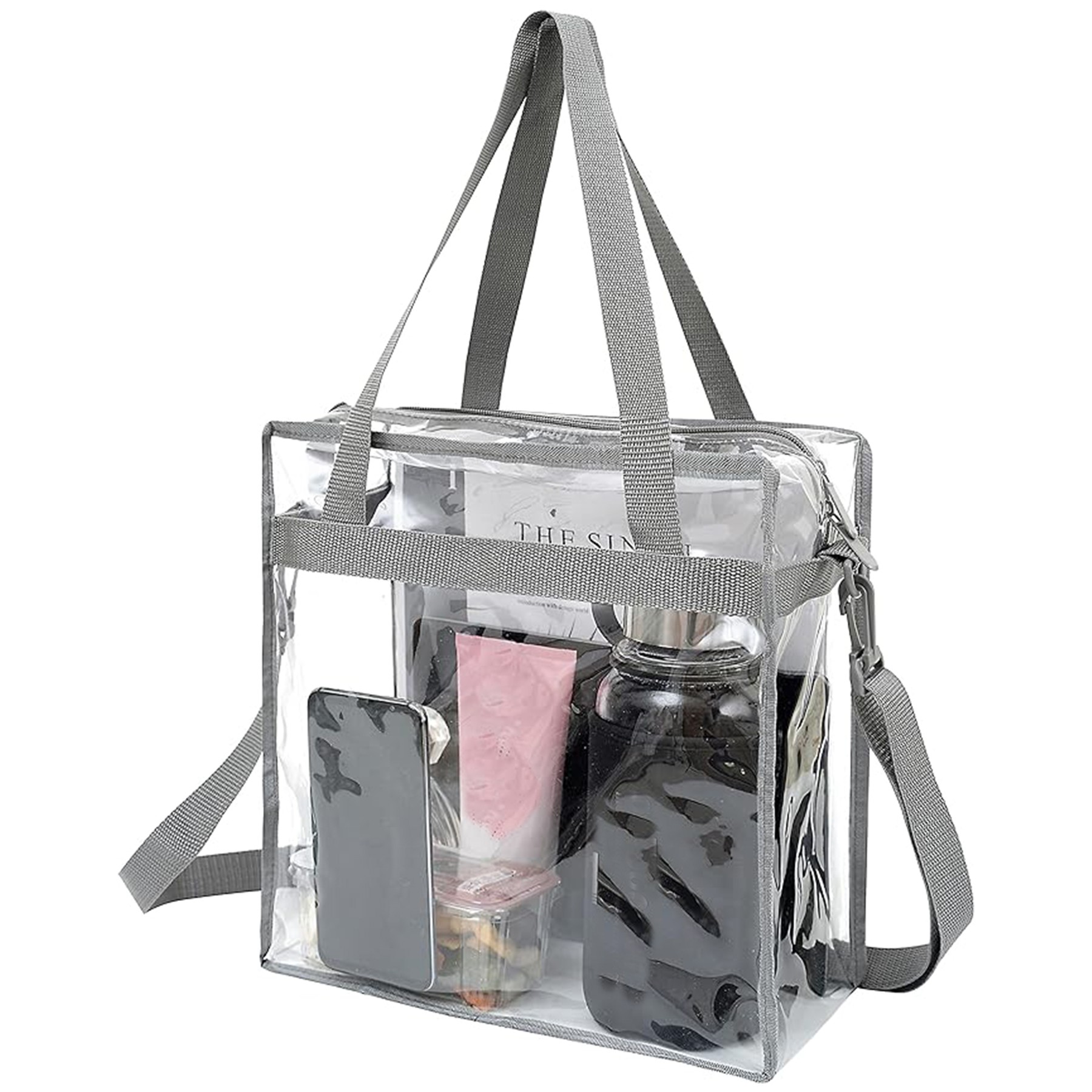 Clear Tote Bag w/Zipper Closure 6