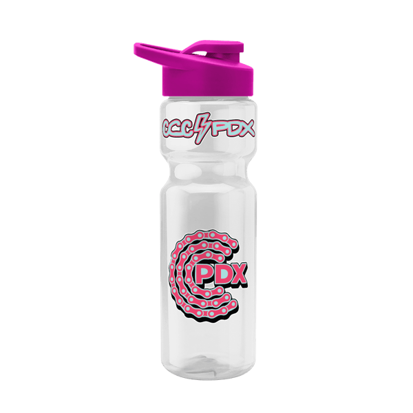 Blazer 28oz Transparent Bike Bottle w/Drink-thru Lid 15