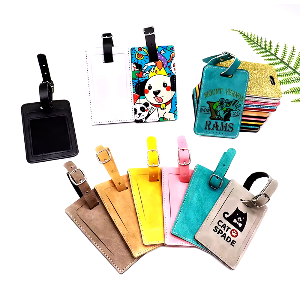 Custom Sublimation Leatherette Luggage Tag 2
