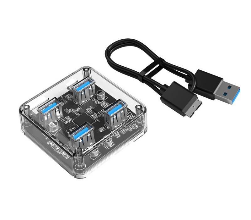4-Port Transparent PC USB Hub 2