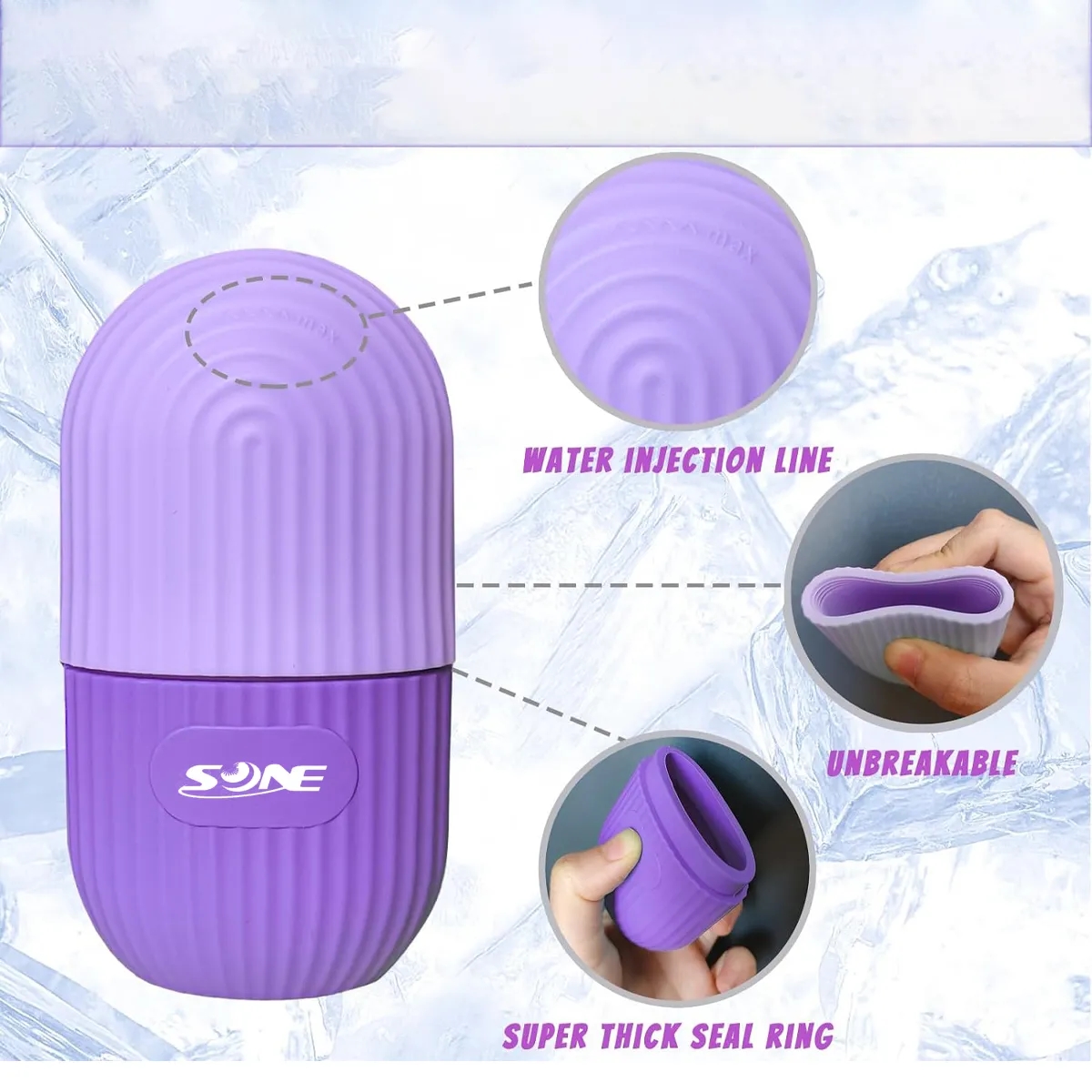 SiliconeIce Ice Face Roller Facial Massage 2