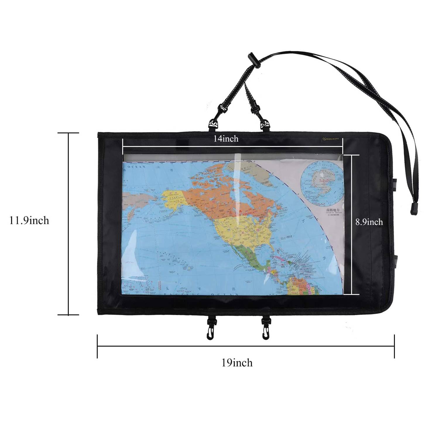 PVC Waterproof Military Hiking Map Pouch with Lanyard 1