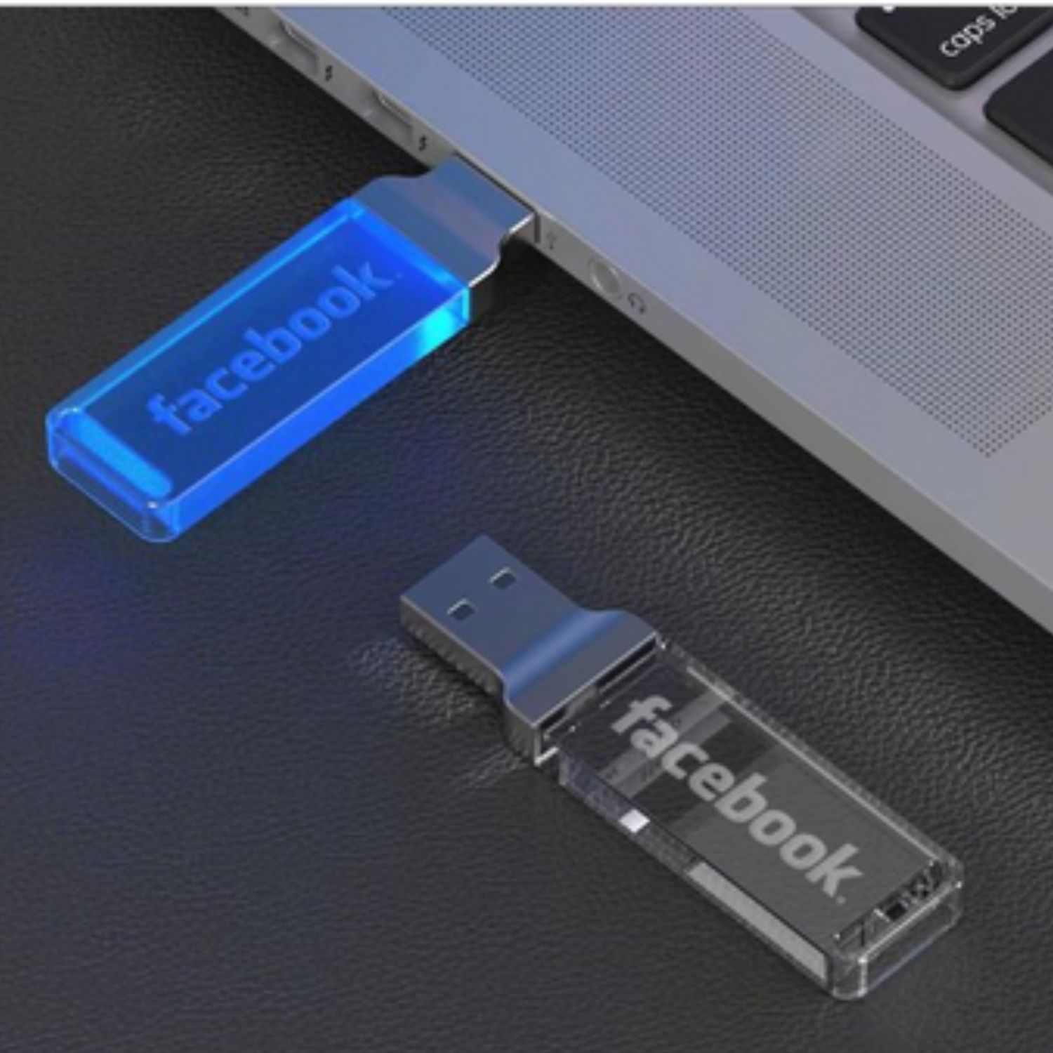 Light up Clear Acrylic USB Flash Drive 1